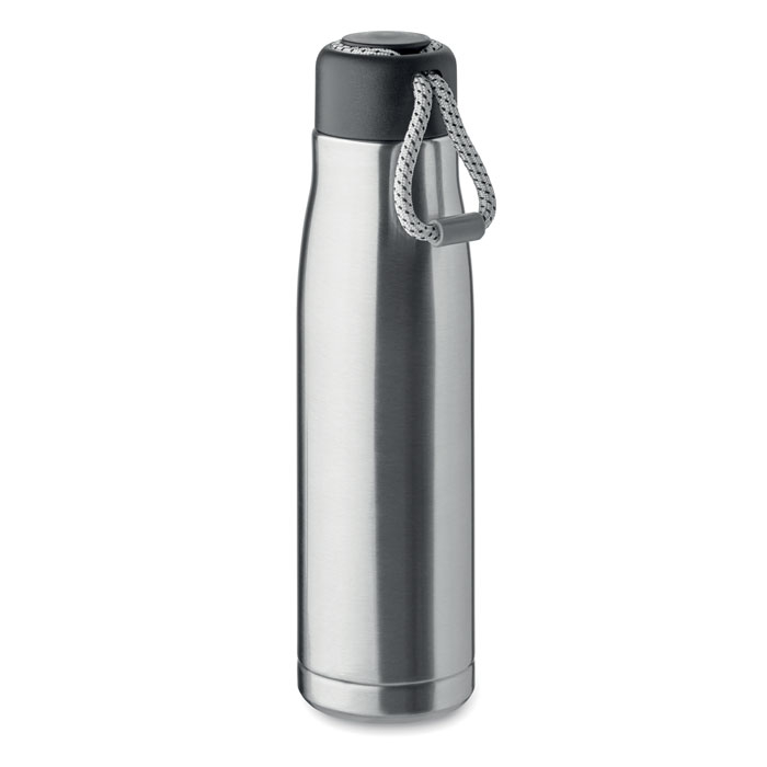 Bouteille double paroi personnalisée 500ml CORDLE Argent mat